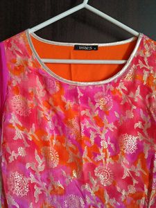 Rani Pink And Orange Ethnic Gown