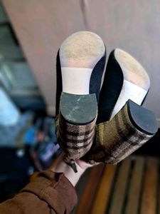 Burberry Trim Sock Boots