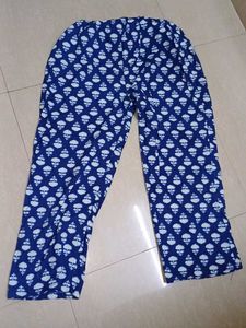 Blue Cotton Kurti Pyjami