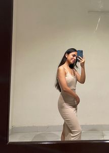 Beige Bodycon Dress