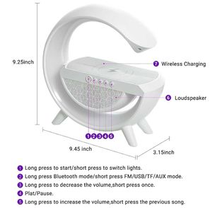 Led Night Lamp With Speaker And Wireless Charger