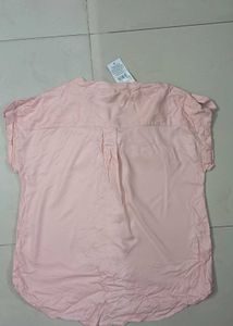 Peach Button-Down Top