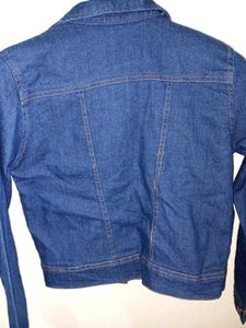 Denim Jacket with Pearls