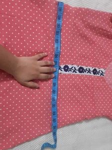 Pink Polka Dot Kurti Set