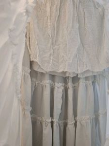 White Tiered Peasant Skirt