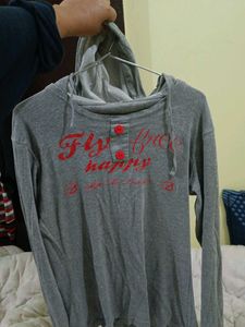Grey Sweatshirt For Women