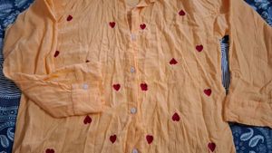 Heart Embroidered Shirt