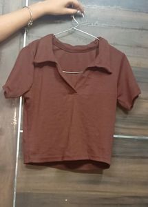 Brown Crop Top 😻