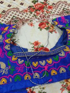 Indigo Blue Embroidery Blouse Women