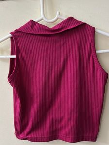 Magenta Crop Top