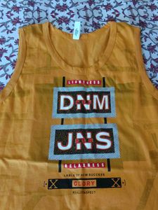 Yellow Graphic Tank Top