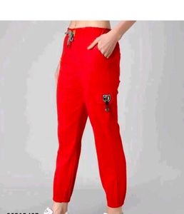 Red Cargo Joggers
