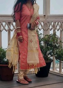 Pink Suit Set With Dupatta