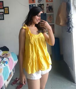 Yellow Sleeveless Top