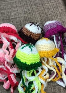 Handmade Crochet Jellyfish Keychain