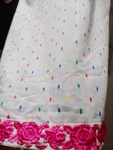 White Kurti &amp; earrings