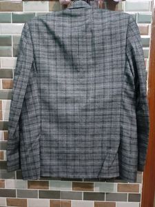 Black Grey Check Coat