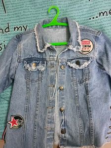 Denim Jacket with Patches