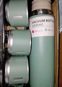Stainless Steel Vaccum Flask  With 3 Cups - 500 Ml
