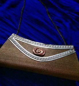 Bihar glitter Gold Hand Bag