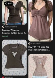 Y2k Fitted Printerest Top