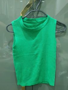 Green Sleeveless Top