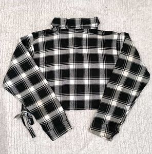 Check Crop Shirt For Women