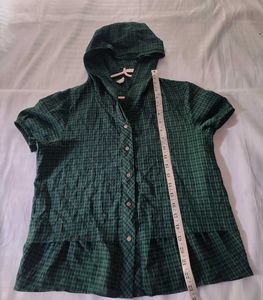 Green Plaid Top (Color Is Light In Real)