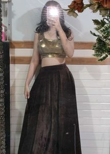 Velvet Lehenga Choli