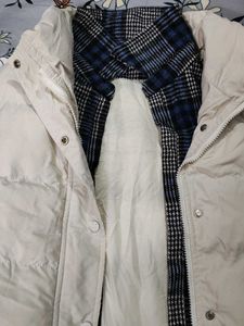 Puffer Vest with Plaid Lining