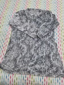 Navy Blue Corduroy Top