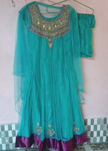 Anarkali Kurta, Bottom Duppata Set