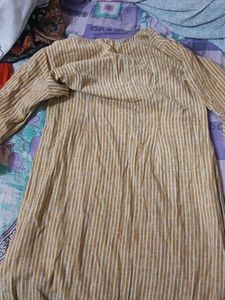 Striped Midi Dress with Bell Sleeves