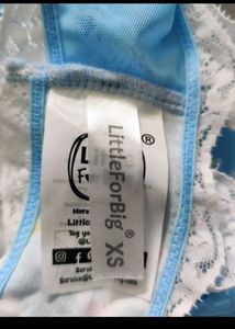 Pink And Blue Bunny Print Laced Briefs Set Of 2