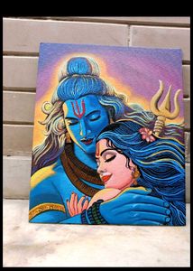 Shiva Parvati Artwork Painting
