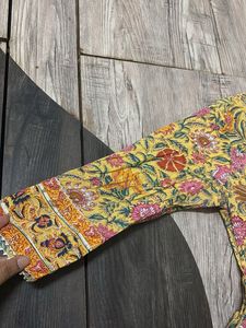 Yellow Anarkali Kurti