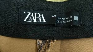 Rare Luxury Zara Animal Print Faux Leather Pant