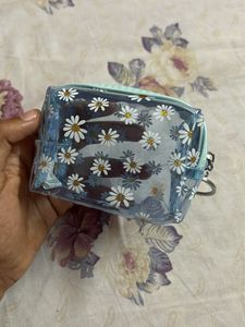 Daisy Print Clear Pouch