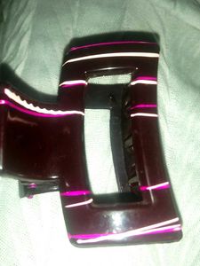 Striped Hair Claw Clip