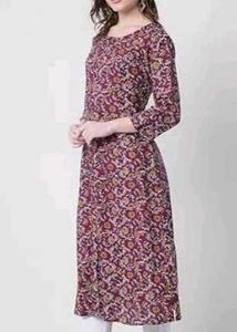 Women Kurti Gold Button
