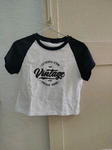 Vintage Raglan Crop Top