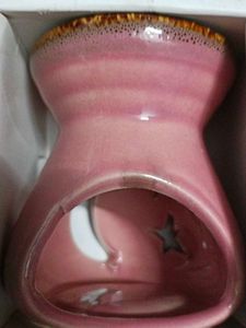 Pink Ceramic Aroma Diffuser With Candle