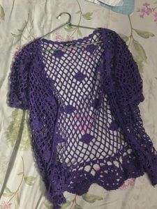 Crochet Tie-Up Shrug