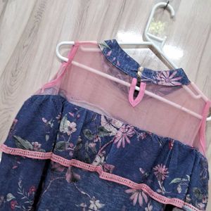Blue Flowery Tunic