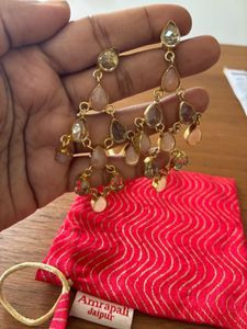 Amrapali Silver Chandelier  Earrings