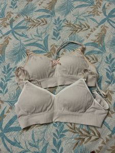 White & Cream Bras - Set of 2