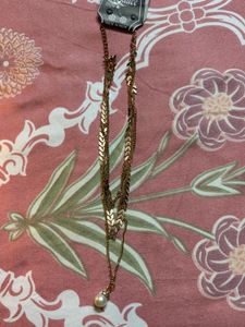 Gold Layered Pearl Necklace