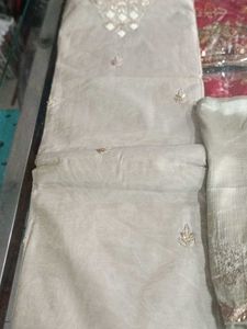 Elegant Beige Salwar Kameez Suit