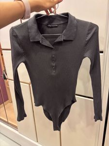 ZARA GREY BODYSUIT- MEDIUM