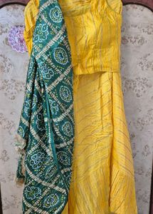 Yellow & Green Chaniya Choli